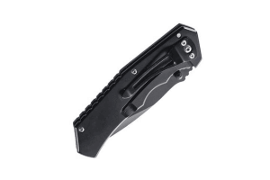 Couteau pliant Herbertz 584212 lame noire manche inox décor aigle 12cm