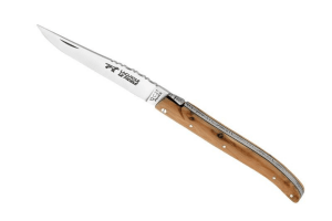 Couteau pliant Laguiole LE FIDELE acier Sandvik manche plein bois de genévrier 12cm