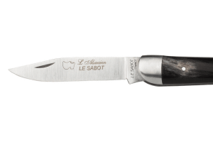 Couteau pliant AU SABOT L'Alsacien acier carbone manche en corne 10cm