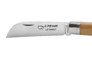 Couteau pliant Au Sabot L'Armor acier Sandvik manche teck 10,5cm