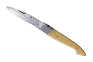 Couteau pliant Le Pyrénéen acier inox Z100 manche bois de buis 11,5cm