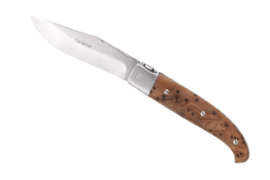 Couteau pliant Euskara acier inox Z100 manche bois de thuya 10,5cm