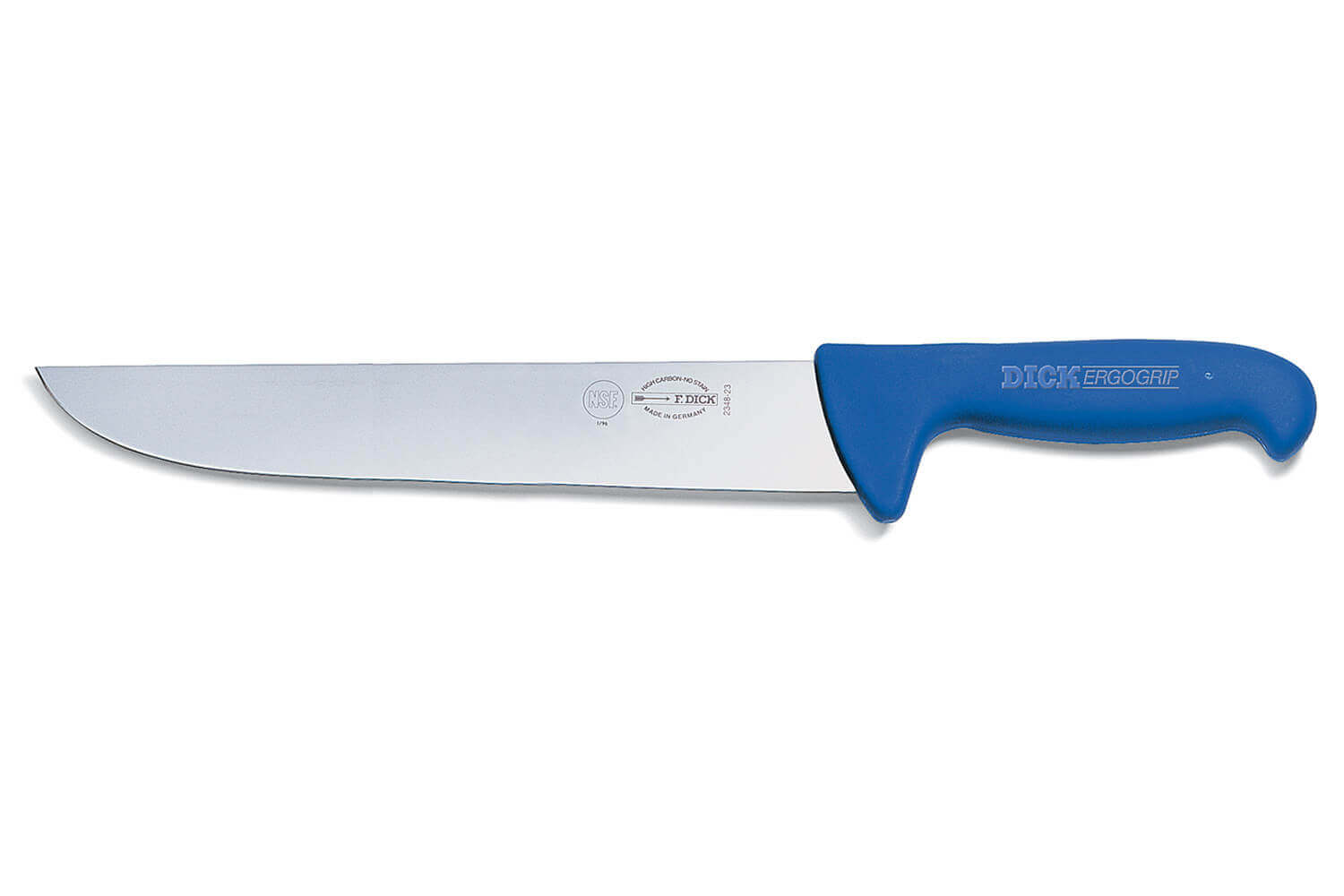 Couteau avec lame de scie avec ustensile de cuisine manche bleu