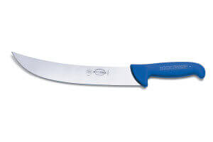 Couteau de boucher Dick Ergogrip forme américaine manche bleu
