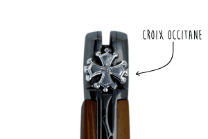 Couteau pliant L'Occitan acier inox Z100 manche bois d'olivier 11cm