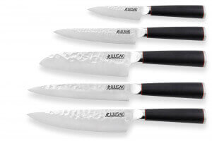 Mallette 5 couteaux de cuisine Wusaki Hayato X50 manches G10