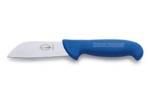 Couteau à poisson Dick Ergogrip lame courte et large 10cm manche bleu