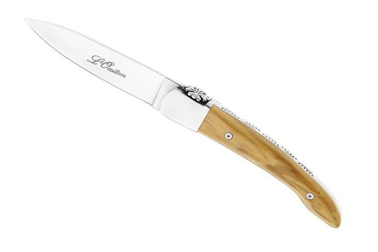 Couteau de poche L'Occitan manche en bois d'olivier