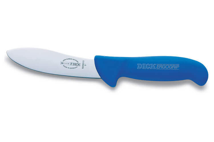 Couteau à dépouiller le mouton Dick Ergogrip lame 13cm manche bleu