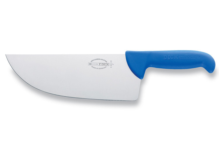 Couteau &agrave; d&eacute;couper Dick Ergogrip lame feuille 22cm manche bleu