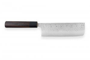 Couteau nakiri japonais artisanal martelé Yu Kurosaki Shizuku 16.5cm acier SG2