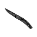 Couteau pliant Le Thiers Liner Lock Claude Dozorme acier noir manche façon carbone 10,5cm