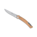 Couteau pliant denté Le Thiers Liner Lock Claude Dozorme olivier 12,5cm