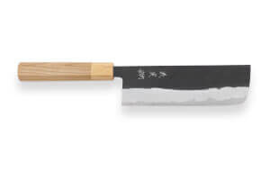 Couteau nakiri japonais artisanal Yoshimi Kato AS Brut 16,5cm