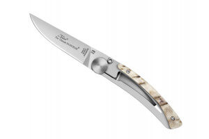 Couteau pliant Le Thiers Liner Lock Claude Dozorme corne de bélier 10,5cm