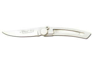 Couteau pliant Le Thiers Liner Lock Claude Dozorme tout inox 10,5cm