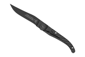 Couteau pliant squelette Laguiole Claude Dozorme noir manche carbone 11cm