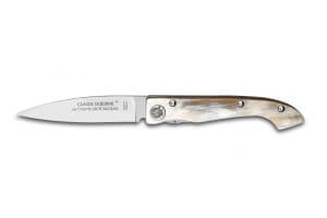 Couteau pliant Compostelle Voie du Puy Claude Dozorme manche corne 12,5cm