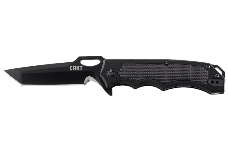 Couteau pliant CRKT Septimo 7050 manche aluminium noir 11,5cm