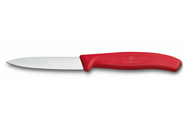 Couteau d'office Victorinox rouge lame lisse inox 8cm