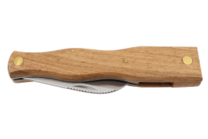 Couteau pliant à champignons Herbertz acier inox 7,5cm avec brosse