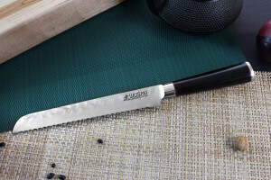 Couteau à pain Wusaki Ebony AUS8 20cm manche ébène vernis