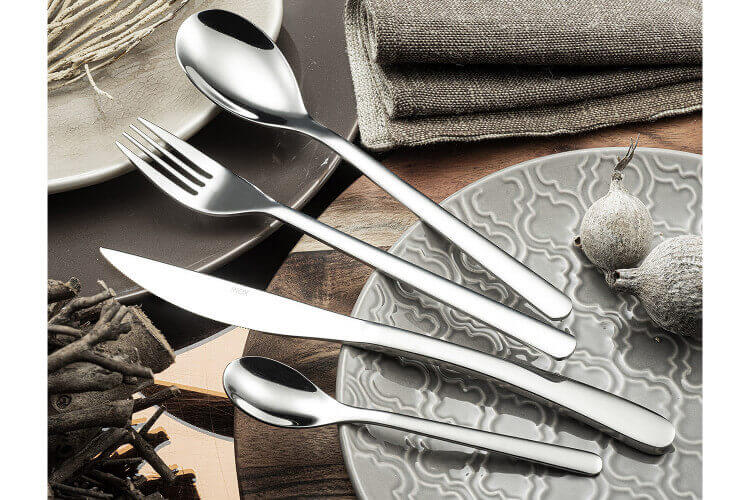 Ménagère Austin 32 Pièces Amefa - 8 Couverts Par Personne, Acier Inox Vieilli Vintage | Coffret Cadeau Arts De La Table
