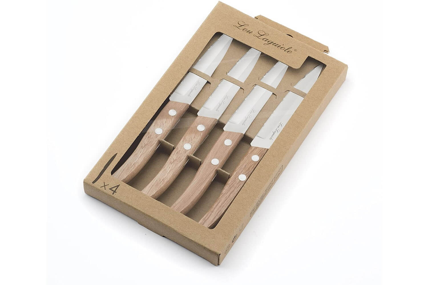 Coffret de 4 couteaux à steak Alphonse Ecorce Lou Laguiole - Ambiance