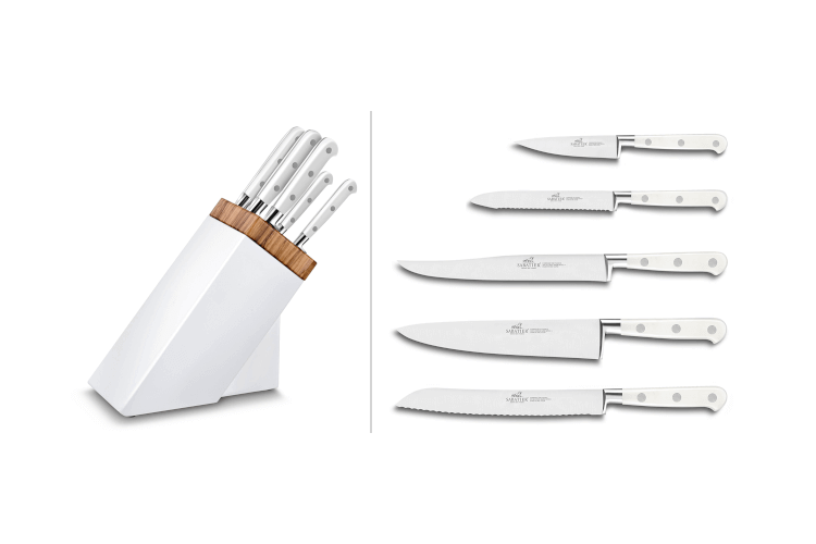 Couteau en céramique de 6, 5, 4 et 3 pouces, lame blanche opaque, ustensile  de cuisine