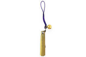 Couteau de poche Higonokami Kanetsune lame 4cm acier SK-5 manche laiton + grelot