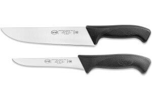Coffret 2 couteaux de boucher professionnels Sanelli Skin Désosseur 16cm + Boucher 22cm