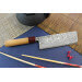 Couteau nakiri japonais artisanal Yoshimi Kato 16,5cm VG10 Nickel Damascus cerisier