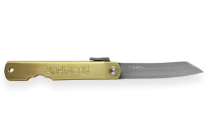 Couteau de poche Higonokami Kanetsune lame 7cm manche laiton
