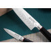 Coffret 2 couteaux Wusaki Ebony AUS8 ébène Santoku + Office