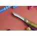 Couteau de poche Higonokami Kanetsune lame 4cm acier SK-5 manche laiton + grelot