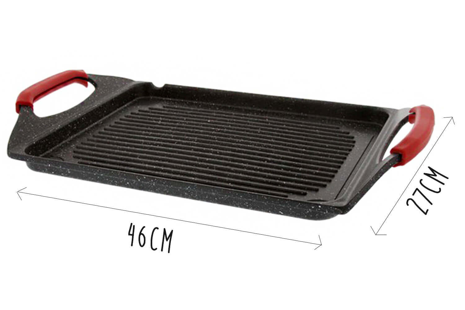Plancha grill en fonte Pradel Excellence Premium 48 x 28 cm façon pierre  tous feux/ induction