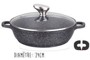 Mijoteuse en fonte Pradel Excellence Premium 24cm façon pierre tous feux/ induction