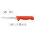 Set de 3 couteaux de boucher professionnels Giesser manche rouge