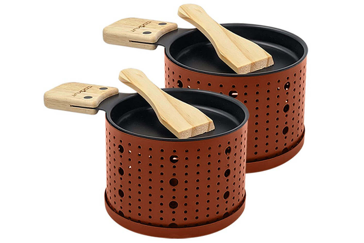 4 spatules en bois pour raclette à la bougie
