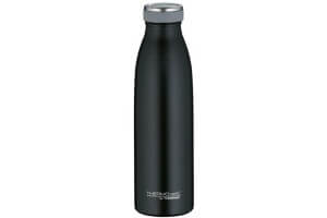 Gourde isotherme Thermos inox noir Thermocafé compatible boissons gazeuses