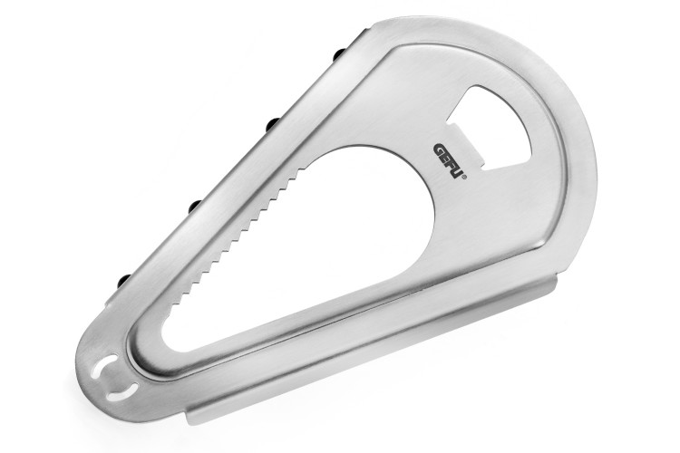 Ouvre boite d&eacute;capsuleur multifonctions 4 en 1 Gefu Pratico tout inox