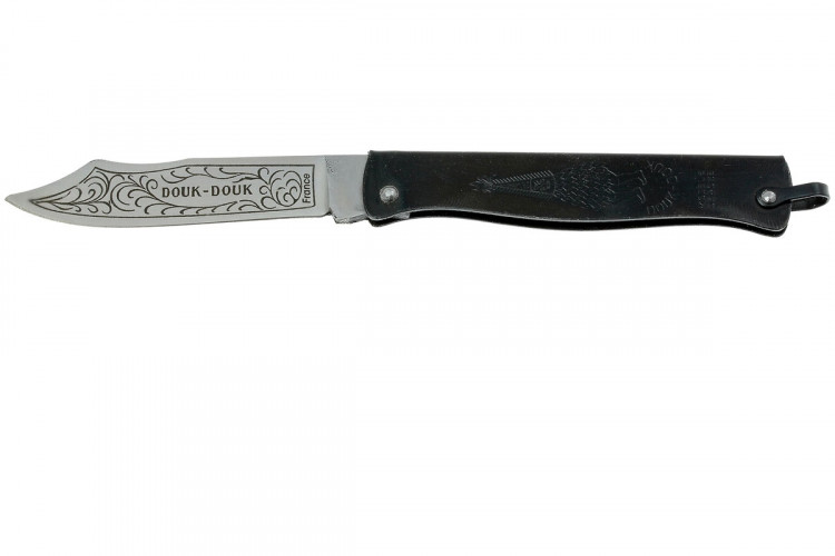 Couteau pliant Douk-Douk 815PM lame acier carbone manche métal noir 9cm