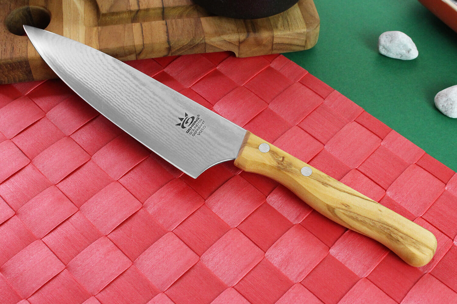 Couteau De Chef Zwilling & Henckels Lame Damassée - 20 Cm - Fabriqué En Allemagne