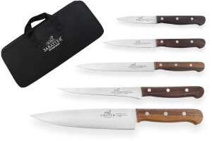 Mallette 5 couteaux de cuisine professionnels Sabatier international STYX Santal