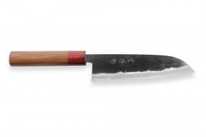 Couteau santoku japonais artisanal Wusaki Yuzo BS2 17cm