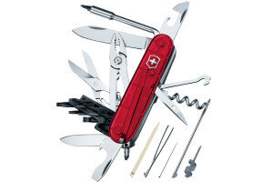 Couteau suisse Victorinox Cyber Tool M rouge translucide 91mm 34 fonctions