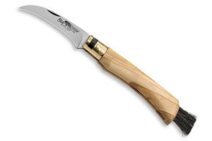Couteau à champignons pliant Old Bear manche 11cm olivier avec virole
