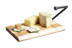 Planche à fromage Artesa avec coupe-fil intégré en bois d'acacia - 26x18cm