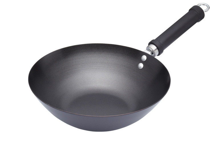 Wok antiadh&eacute;sif Kitchen Craft acier carbone 26,5cm