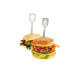 Set de 2 pics à burgers Gefu Torro motif tête de mort et motif flamme